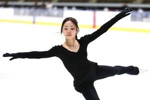 公式練習に臨む島田麻央(撮影･宮地輝)
