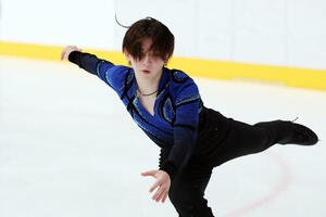 男子SPで華麗な演技を披露する中田璃士(撮影･宮地輝)