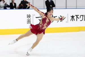 女子SPで華麗な演技を披露する中井亜美(撮影･宮地輝)