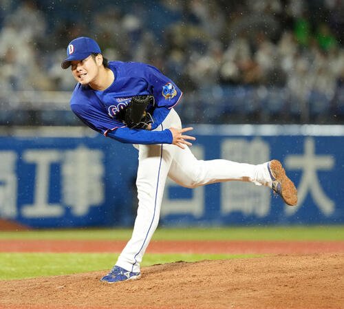 ヤクルト対中日　7回からマウンドに上がった中日森博人(撮影･たえ見朱実)