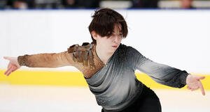 男子フリーで華麗な演技を披露する中田璃士(撮影･宮地輝)