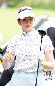 練習を行う原英莉花(撮影･江口和貴)