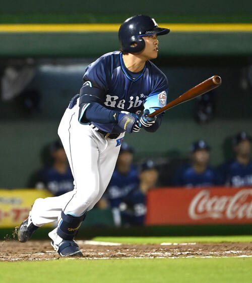 オリックス対西武　8回表西武1死二塁、蛭間拓哉は適時打を放つ(撮影･石井愛子)