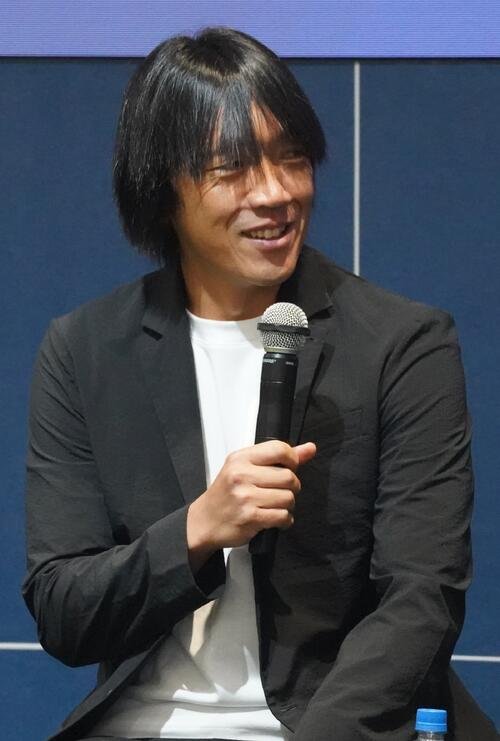 キリンカップサッカー2026開催記念トークイベントに登壇した日本代表の中村俊輔コーチ(撮影･栗林真菜)