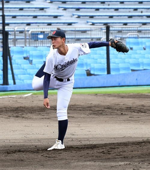聖隷クリストファー対静岡西　力投する聖隷クリストファー･酒井(撮影･前田和哉)