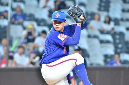 日本戦に先発した台湾の本格派左腕･劉任右(2026年9月撮影)