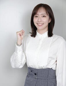 アジア大会TBSスペシャルアスリートアンバサダーの石川佳純さん(撮影･中島郁夫)
