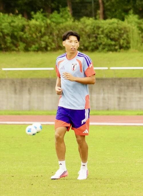 愛知･名古屋アジア大会1次リーグ初戦香港戦に向けて調整するU－21日本代表FW古谷柊介