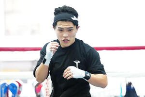 練習を公開する坪井智也(撮影･江口和貴)
