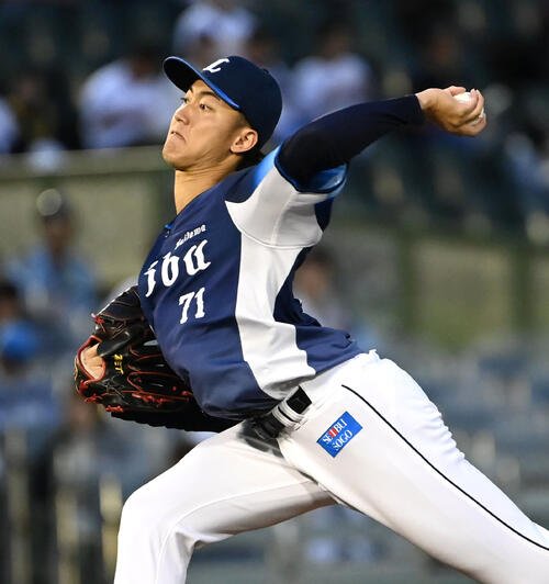日本ハム戦に先発する西武菅井信也(2026年9月撮影)