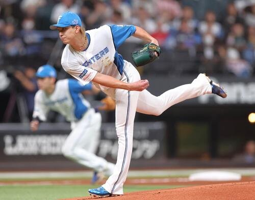 日本ハム対西武　日本ハム先発の達孝太(撮影･黒川智章)