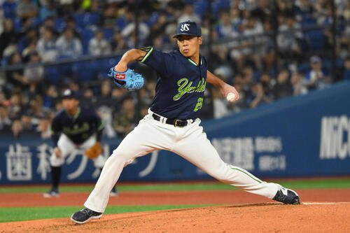 DeNA対ヤクルト　ヤクルト先発の山野太一(撮影･滝沢徹郎)