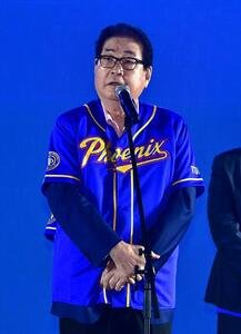 映画｢4アウトーもう一度、プレイボールー｣公開記念トークイベントに出席した山本浩二氏

