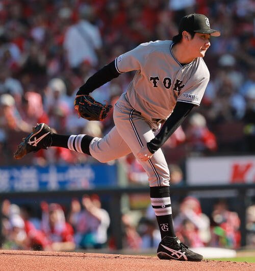 広島対巨人　巨人先発の竹丸和幸(撮影･上山淳一)
