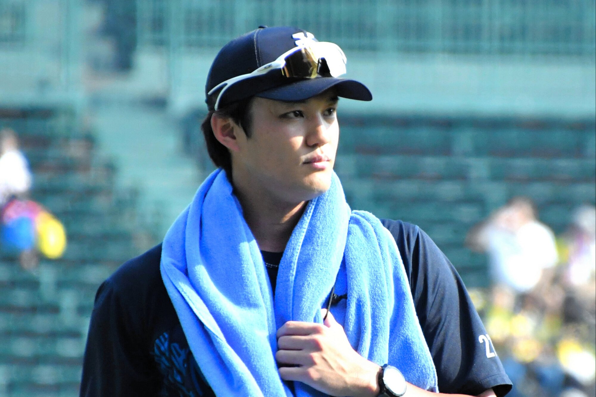 DeNAの藤浪晋太郎=2026年7月22日、阪神甲子園球場