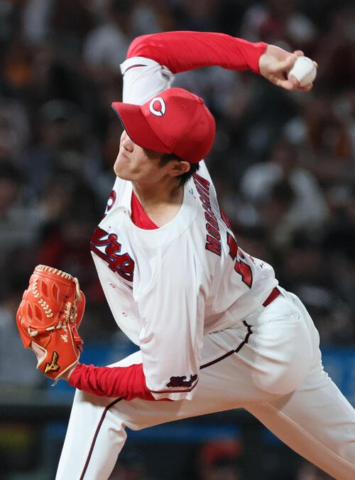 広島対巨人　広島先発の森下暢仁(撮影･加藤孝規)