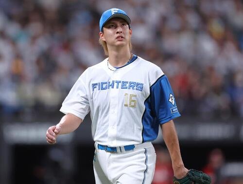 日本ハム対楽天　8回途中降板の達孝太(撮影･黒川智章)