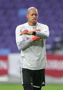 ベネズエラ戦に向け調整するGK小久保玲央ブライアン(撮影･前田充)