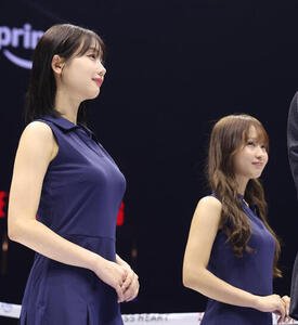 リングを彩るあらた唯(左)と森脇梨々夏(撮影･河田真司)