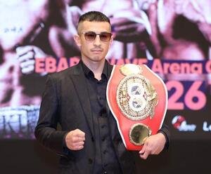 IBF世界フライ級タイトル戦に向け意気込む矢吹正道(撮影･黒川智章)