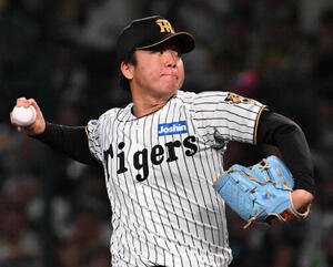 阪神村上頌樹(2026年10月撮影)