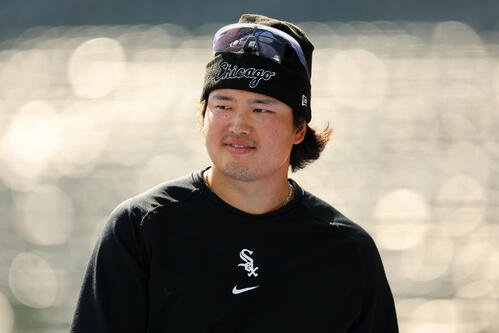ガーディアンズ戦に臨むホワイトソックス村上宗隆(AP)