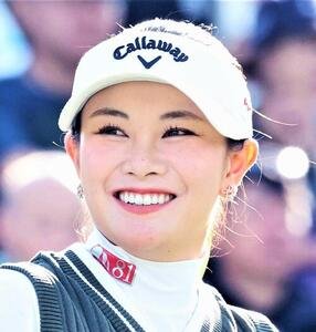 女子ゴルファーの河本結(2025年撮影)