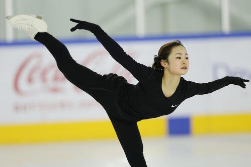 公開練習を行う島田麻央(撮影･前田充)