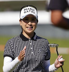 18番、パーパットでホールアウトした木戸愛(撮影･小島史椰)