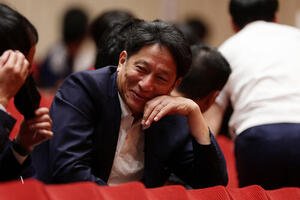 開会式に出席した青学大･原晋監督(撮影･前田充)