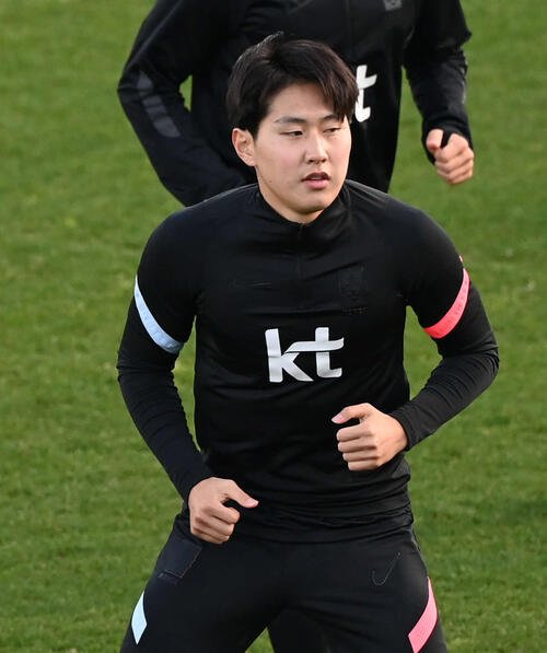 韓国代表李康仁(2021年3月撮影)
