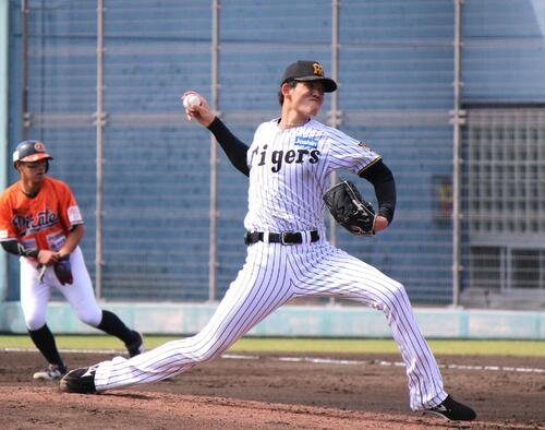 みやざきフェニックス･リーグの四国IL選抜戦に先発した阪神早瀬