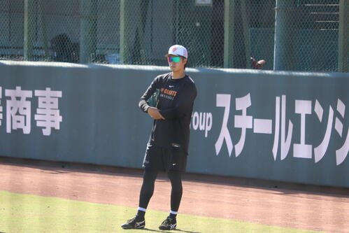 ジャイアンツ球場で調整した巨人西舘勇陽