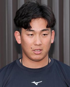 友人女性に対するトラブルについて謝罪した阪神伊原陵人(撮影･加藤哉)