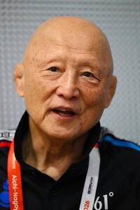 インタビューに応じたレスリングのモンゴル代表栄和人総監督(撮影･滝沢徹郎)