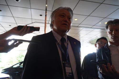 アジアサッカー連盟(AFC)臨時総会に出席した日本サッカー協会(JFA)の田嶋幸三名誉会長