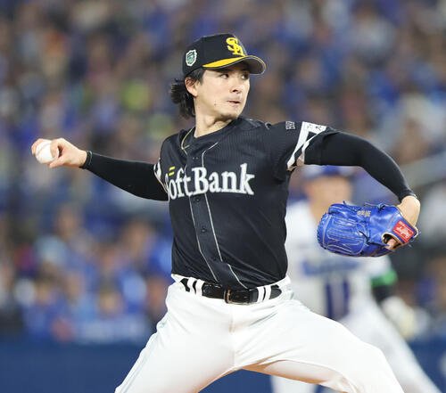 DeNA対ソフトバンク　ソフトバンク先発の上沢直之(撮影･梅根麻紀)