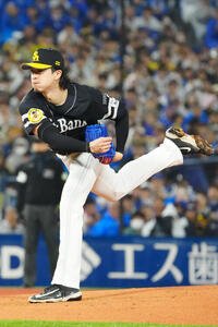 DeNA対ソフトバンク　ソフトバンク先発の上沢直之(撮影･江口和貴)