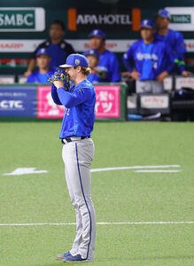 ソフトバンク対DeNA 9回裏ソフトバンク2死二塁、ショーン･レイノルズは牧原大成に同点適時打を許す(撮影･上田博志)