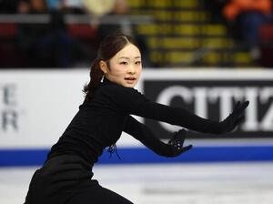 GPシリーズ･スケートカナダ　前日練習に参加した島田麻央(撮影･藤塚大輔)